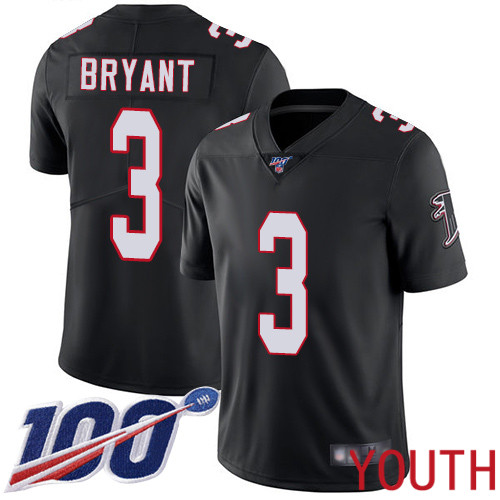 Atlanta Falcons Limited Black Youth Matt Bryant Alternate Jersey NFL Football #3 100th Season Vapor Untouchable->women nfl jersey->Women Jersey